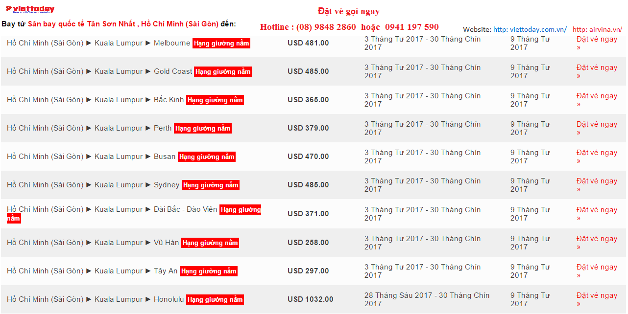 Đặt vé máy bay giá rẻ - Liên hệ ngay : (08).9848.2860 hoặc 0941.197.590