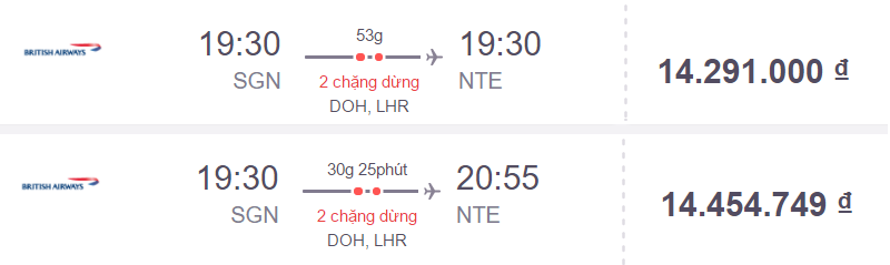 Vé máy bay đi Nantes từ Sài Gòn