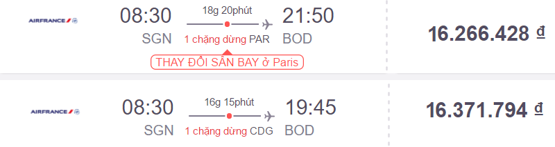 vé máy bay đi Pháp hãng Air France