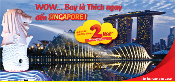 vé đi singapore hãng Vietjet air