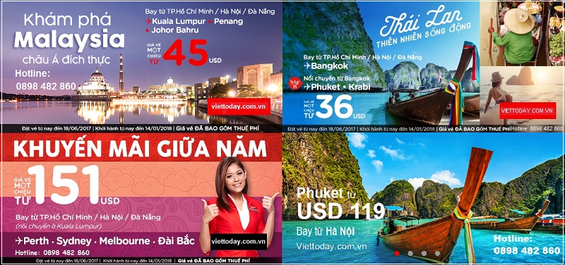 đặt vé máy bay đi malaysia hãng airasia