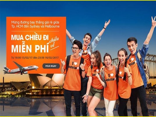 đặt vé giá rẻ hãng jetstar