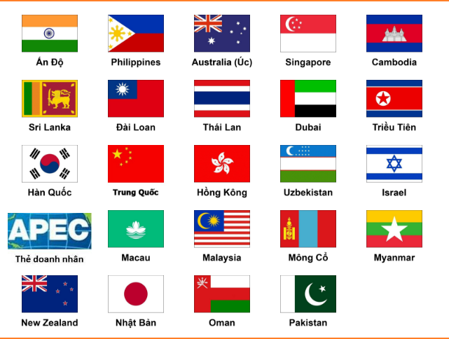 xin visa châu á