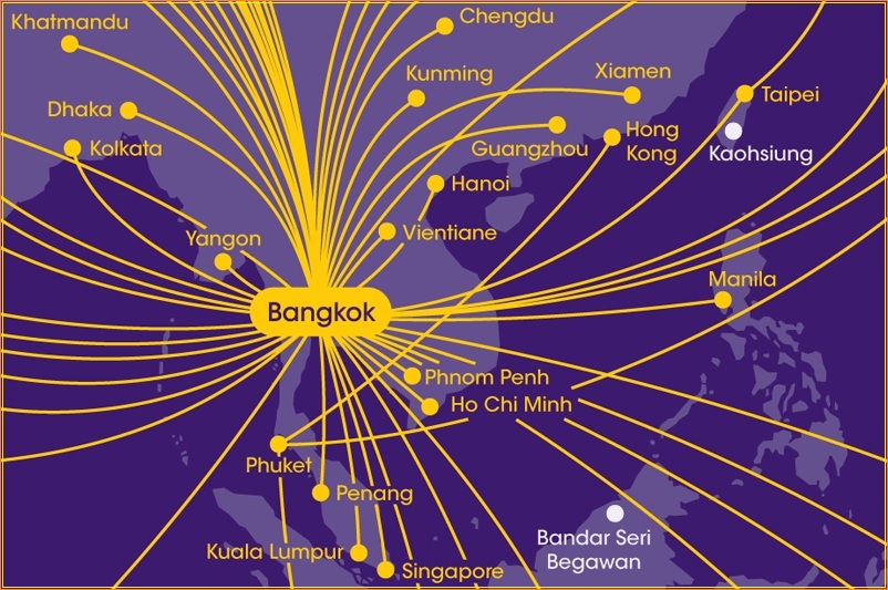 Đường bay hãng Thai Airways