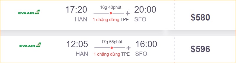 giá vé máy bay từ Hà Nội đi Mỹ hãng Korean Air