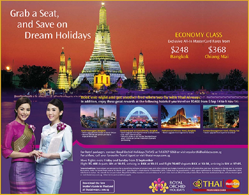 khuyến mại Thai Airways đi Thái Lan